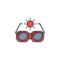 Sunglasses icon. .Editable stroke.linear style sign for use web design,logo.Symbol illustration. vector