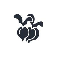radish icon. .Editable stroke.linear style sign for use web design,logo.Symbol illustration. vector