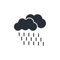 Rain icon. .Editable stroke.linear style sign for use web design,logo.Symbol illustration. vector