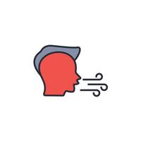 blow icon. .Editable stroke.linear style sign for use web design,logo.Symbol illustration. vector