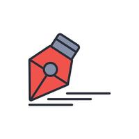 nib icon. .Editable stroke.linear style sign for use web design,logo.Symbol illustration. vector