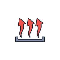 air flow icon. .Editable stroke.linear style sign for use web design,logo.Symbol illustration. vector