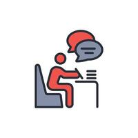 write icon. .Editable stroke.linear style sign for use web design,logo.Symbol illustration. vector