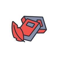 author icon. .Editable stroke.linear style sign for use web design,logo.Symbol illustration. vector