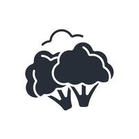 Broccoli icon. .Editable stroke.linear style sign for use web design,logo.Symbol illustration. vector