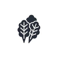kale icon. .Editable stroke.linear style sign for use web design,logo.Symbol illustration. vector