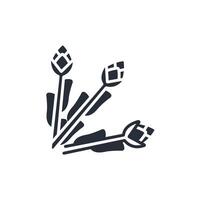 Asparagus icon. .Editable stroke.linear style sign for use web design,logo.Symbol illustration. vector