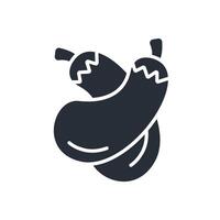 Eggplant icon. .Editable stroke.linear style sign for use web design,logo.Symbol illustration. vector