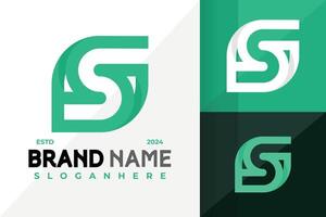 Letter GS Monogram Logo Design Abstract Elegant Template vector