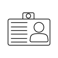 Identification card design featuring a blank template for personal details and a photo space vector