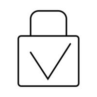 Simple padlock with a minimalist design showcasing security and protection in a modern style vector