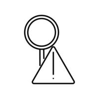 Geometric shapes and a magnifying glass representing exploration and analysis in learning vector
