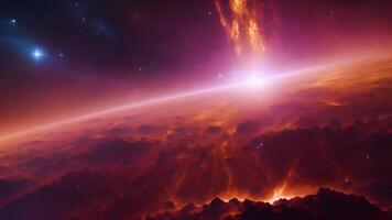 uma Novo planeta descoberto dentro a paralelo universo, Como exploradores viagem entre estrelas e galáxias, experimentando a maravilhas do profundo espaço e cósmico descoberta dentro a em constante expansão cosmos. video