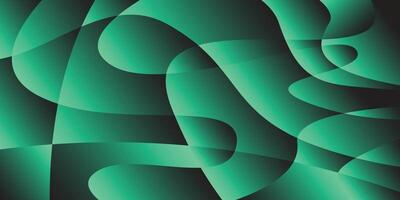 Cool green depth style gradation abstract background vector
