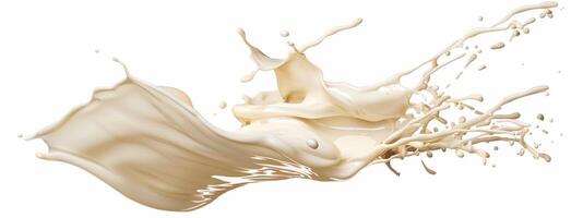 Dynamic Splash of Cream on a Pure White Background in High Resolution photo