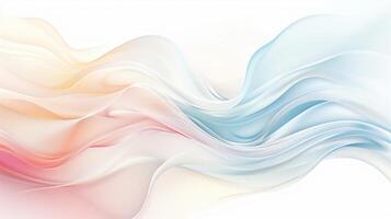 Modern Abstract Waves in Pastel and White Tones Creating a Serene and Elegant Atmosphere photo