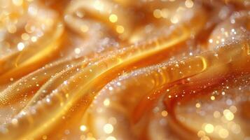Luxurious Glossy Yellow Glitter Surface with Shimmering Brilliance and Elegant Textured Patterns in High Quality photo