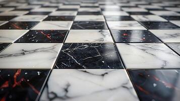 Black And White Checker floor Grunge Room. Checker floor empty space photo