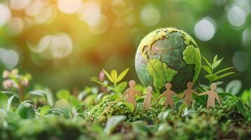 A team of people - save the earth, the concept of earth day photo
