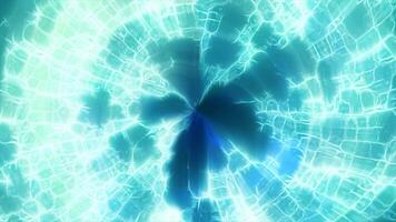 Abstract digital glowing vibrant green light frame vortex creating a tunnel-like effect hi-tech abstract background. 4k video
