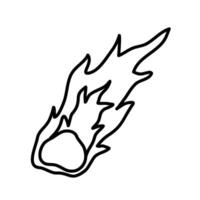 Meteor fall from sky vector