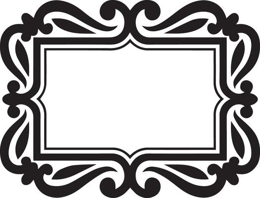 An old black and white image frame image, intended for multipurpose use. The frame a classic, vintage feel, making it versatile for various applications such as photo borders, graphic designs