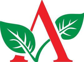 An eco-friendly 'A' logo, designed for versatile purpose, it is perfect for t-shirt designs with a modern, clean aesthetic and ideal for branding across various companies. vector