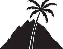 A black and white mountain for multipurpose use. The image is clean, minimalistic, and versatile, making it suitable for various applications such as logos, posters, t-shirt designs vector