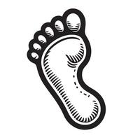 Footprint outline icon image with white background vector