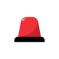 Siren emergency icon in flat design. Warning light sign symbol vector