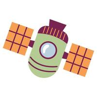 Space Satellite. White background, isolate vector