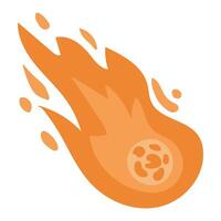 Hand drawn comet. White background, isolate vector