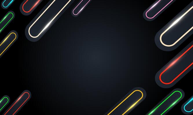 Abstract background with vibrant colorful glowing lines on black backdrop, suitable for backgrounds, design elements, technology themes, and digital art.