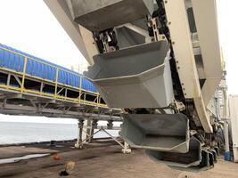 Stacker Reclaimer chain bucket on power plant project. photo