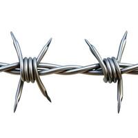 barbed wire isolated on white photo