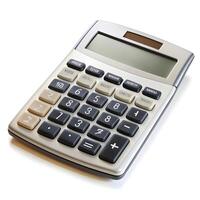 calculator isolated on white background photo