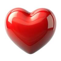 3d red heart photo