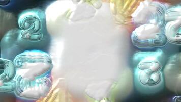 Abstract Numbers Looping Artistic Background Digital Rendering video
