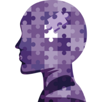 A silhouette of a person's head with a puzzle piece missing png