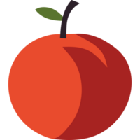 An orange fruit is shown on a transparent background png