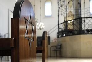 Star of David in a synagogue in Krakow photo