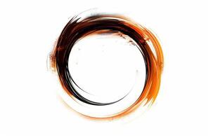 Abstract circular design with warm colors on white background photo