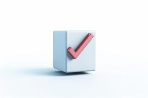 3D flag made in minimalistic design on a light background photo