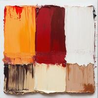 Abstract color palette with vibrant hues and textured layers showcasing creative artistry in a studio photo