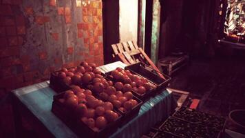 Stack of Oranges on Table video