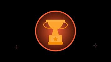 trophy animation with black background video