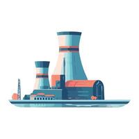 An illustration of a nuclear power plant vector