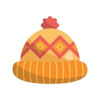 Winter hat icon in flat style vector