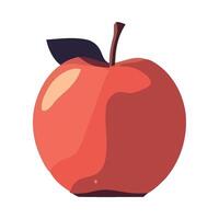 An apple is shown on a white background vector