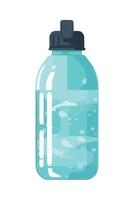 Water bottle with lid, flat design illustration vector